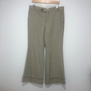 Anthropologie X Maeve  Houndstooth Wide-Leg Pants Black / White Size 14